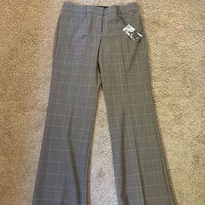 NWT Express Editor size 6 plaid shimmer flare work pants